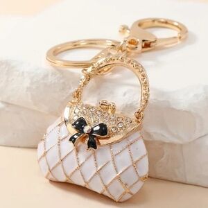 Shiny Handbag Design Purse Charm Keychain Bag Accessory NWT